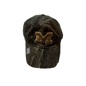 Michigan Wolverines Mossy Oak Camo Cap Hat Maize Yellow Block M